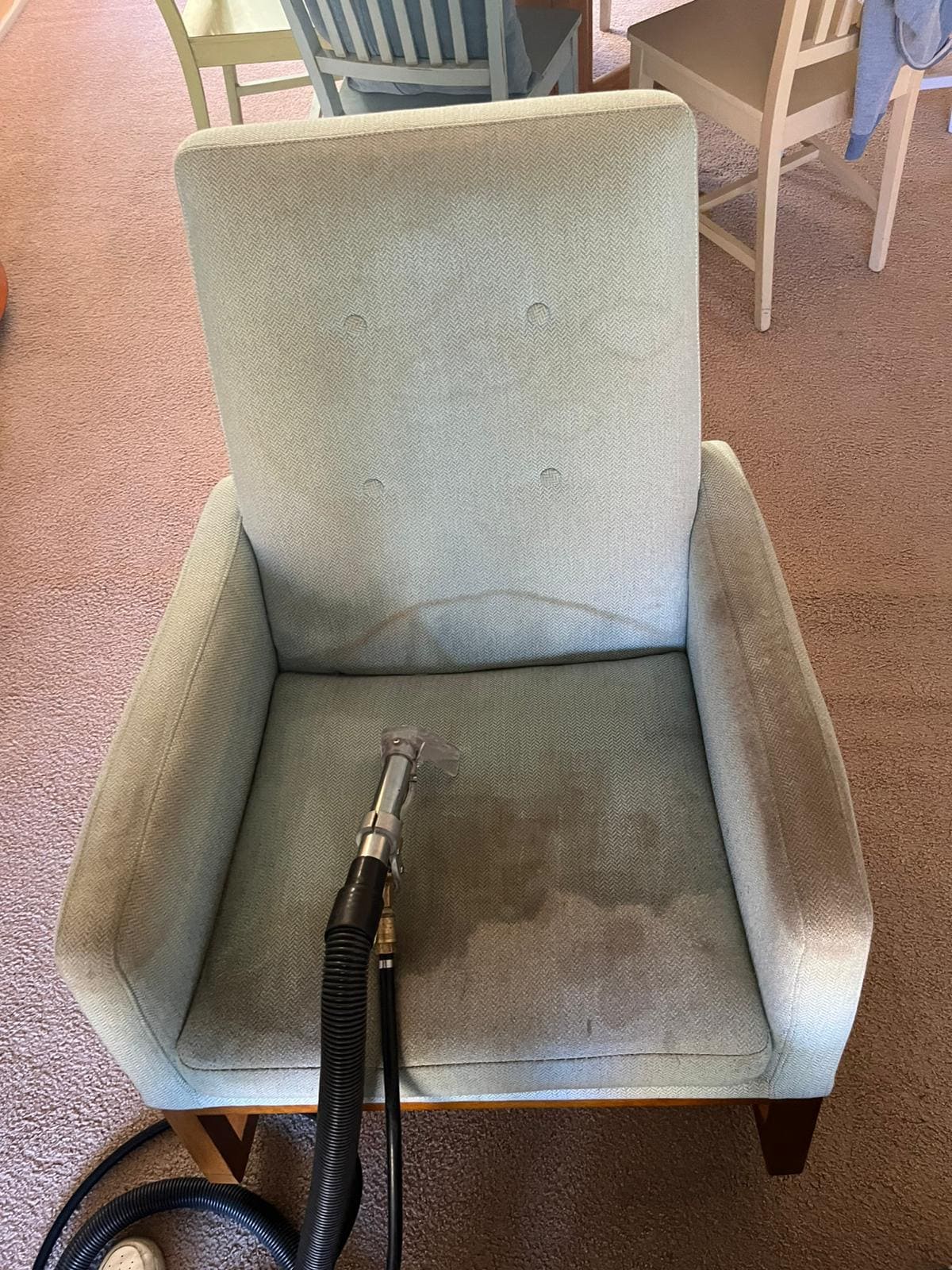 Before Deep Upholstery Stain & Oil Clean